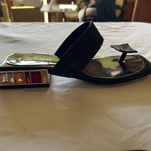 Lara Conte Madrid Jeweled Sandal NWOT - Picture 4 of 5